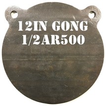12&quot;  AR500 Gong Shooting Target - 1/2 Thk Rifle Target - 1pc. Steel Targ... - £70.08 GBP