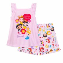 Disney Princess Short Sleep Set for Girls, Size 4 Multicolored - $22.76