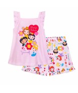 Disney Princess Short Sleep Set for Girls, Size 4 Multicolored - $22.76