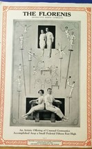 Antique 1926 Vaudeville Act Poster THE FLORENIS Distinctive Aerial Gymna... - $29.25