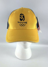 Beijing 2008 Olympics Adjustable Baseball Hat Yellow Black - £23.72 GBP
