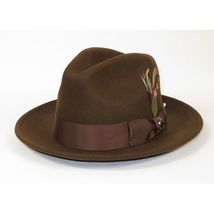 Men Bruno Capelo Hat Australian Wool Fedora Untouchable EXECUTIVE EX321 Brown image 4