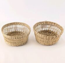 (Lot of 2) IKEA PENNFISK Basket Natural Sedge Handmade Round 7" New 005.... - $19.79
