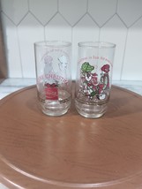 Holly Hobbie 1977 Coca Cola Merry Christmas Glasses, Set of 2, Collectible Vtg - £10.12 GBP