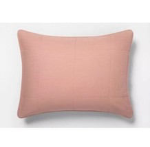 Hearth &amp; Hand With Magnolia Box Stitch Standard Pillow Sham Copper Rose Gold - $24.74