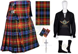 Scottish Traditional Handmade Men&#39;s 8 Yard Lgbtq Tartan Kilt And Accessories - £61.32 GBP