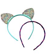Cat Ears &amp; Purple Satin Headband Set For Kids - $6.68 CAD
