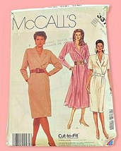 Vintage 1987 McCalls 3379 Misses Dress and Belt Sizes 8 10 12 Sewing Pattern CUT - £3.90 GBP