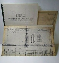 Super Treble Chance Upright Slot Machine Manual And Schematic Diagrams 1963 - £50.33 GBP