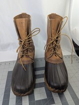 Chippewa USA Brown Leather Waterproof Lace Up Duck Boots Sz 12 W - $49.95