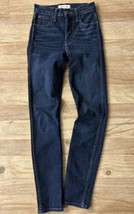 Madewell Womens 10&quot; High Rise Skinny Jeans Blue Dark Wash Size 23 X28.5 - £21.82 GBP