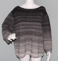 NWT Women&#39;s Classiques Entier Dina Ombre Gray Striped Sweater Sz XL Extra Large - £35.19 GBP