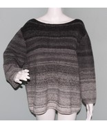 NWT Women&#39;s Classiques Entier Dina Ombre Gray Striped Sweater Sz XL Extr... - £35.49 GBP