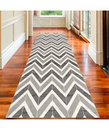 10&#39; Gray Chevron Power Loom Runner Rug - $93.01+