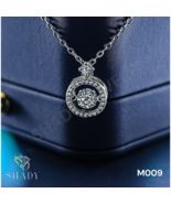 [M009] Luxury 925 Silver Moissanite Necklace | GRA Certified | Rhodium F... - $130.00