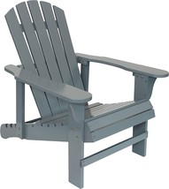 Sunnydaze Adirondack Chair with Adjustable Backrest - Natural Fir Wood Material - £102.99 GBP