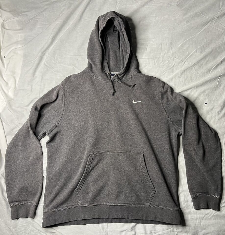 Nike Hoodie Men’s Size XL Gray Distressed Long Sleeve Pullover Sweatshir... - £7.17 GBP
