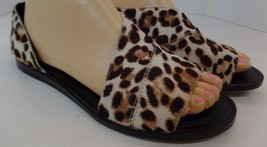 1. State Multi Colored Calf Hair Animal Print Slip On Peep Toe  Flats Size 8M - £31.61 GBP