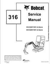 BOBCAT 316 SERVICE MANUAL SN 6902285 - $7.00