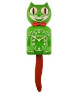 Kit-Cat Klock Classic Green Red Tie and Tail Clock - $1,741.77 MXN