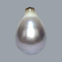 Drop 12 x 17.5mm 15.3 Carats Tahitian South Sea Natural Light Gray Pearl - $98.99