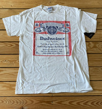 budweiser NWT men’s short sleeve logo t Shirt size S Ivory J1 d7 - $16.84