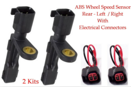 2 X ABS Wheel Speed Sensor Rear L &amp; R  W/Connectors Fits Jeep Liberty 2006-2007 - £97.29 GBP