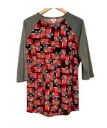 Lularoe Randy T Shirt Donald Duck Disney Size XL Baseball Tee Pink Gray ... - $289.92 MXN