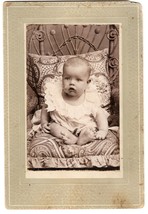 Such a Cutie Cabinet Photo From Mt. Vernon, Illinois Writing on back 1900 era - £6.17 GBP