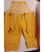 BRIGHT ORANGE XXXL 42X31  PULL UP WET RAIN SUIT PANTS BOTTOMS SUSPENDERS... - €13,98 EUR