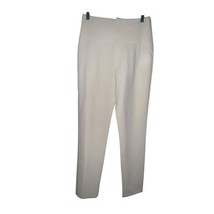 Zara Beige Straight Leg High Waisted Polyester Dress Pants Women Size Me... - $19.34