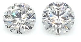Lot of 2 CVD Lab Grown Round Cut Diamonds IGI Certified TCW = 4.03 Cts - £15,479.01 GBP
