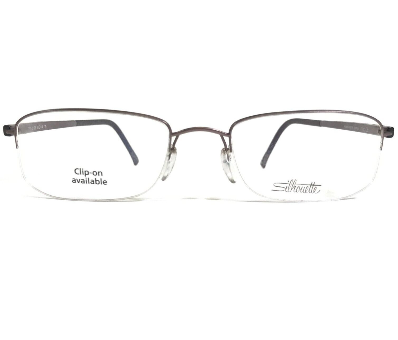 Primary image for Silhouette Eyeglasses Frames 7787 40 6050 Brown Rectangular Half Rim 51-19-145