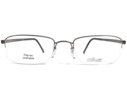Silhouette Eyeglasses Frames 7787 40 6050 Brown Rectangular Half Rim 51-19-145 - £110.46 GBP