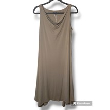 Eileen Fisher Sleeveless Brown Cowl Neck Midi Dress - Size XS - £70.82 GBP