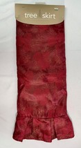 Martha Stewart Christmas Tree Skirt 52 inch Dark Red with Pinecones NEW - £28.24 GBP