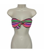 Victoria Secret Strapless Bandeau Bikini Top Medium Twisted Front Striped - £20.54 GBP