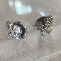 Pair of VTG Moose Shaped Pin, Silver Tone Lapel Pin - $24.75