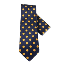 St. Patrick Men&#39;s Tie Hanky Set Navy Blue with Gold Polka Dots Microfiber 3.5&quot; - £16.07 GBP