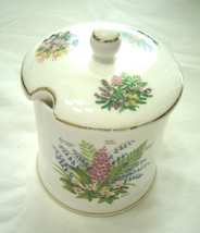 Vintage Lidded Floral Jelly Jam Jar by Fortnum &amp; Mason Picadilly London England  - £19.97 GBP