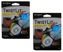 Nite Ize TwistLite LED Bicycle Safety Accessory Glow &amp; Flash Mode, 2 Pack, - £26.88 GBP