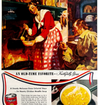 1947 Campbell&#39;s Chicken Noodle Soup Advertisement Old Time Favorite DWJJ21 - $579.06 MXN
