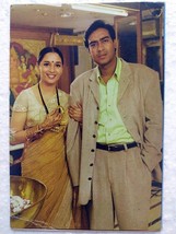 Attore di Bollywood Ajay Devgan Devgn Madhuri Dixit Nene Cartolina postale... - £28.44 GBP