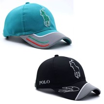 New Baseball Cap 3D Embroidered Logo Sports Cap Blue &amp; Black 2 - Caps - £38.50 GBP