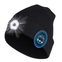 5.0 Bluetooth  Hat Stereo Headphone Fishing LED Night Running Outdoor Lighting E - £111.65 GBP