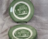 Royal Colonial Homestead Luncheon Plates Green 9 1/8&quot; Lot of 6 - £43.14 GBP