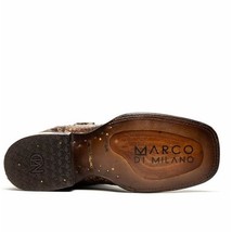 TUCSON Genuine Caiman Belly Skin Cowboy Boot from Western Collection Stone Brown image 6