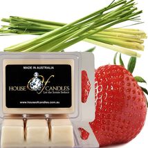 Strawberry Lemongrass Eco Soy Wax Candle Wax Melts Clam Packs Hand Poured Vegan - £11.18 GBP+