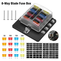 8-Way Car Marine Waterproof Fuse Box Block Holder With Led Indicator For... - £18.80 GBP