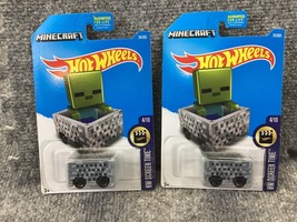 Hot Wheels 1:64 Minecraft Minecart Gray Lot of 2 NIB - $9.89